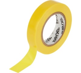 KRANZ Изолента профессиональная ПВХ 0,13х15мм х 20м желтая