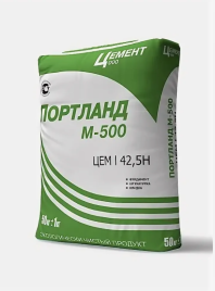 Цемент М-500 ДО 50 кг. Воронеж (зеленый мешок)
