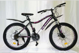 Велосипед 24" ТМ MAKS, BASKA DISC, рама 16" черно/розовый
