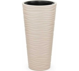 Кашпо "ОАЗИС" напольное 25л со вставкой 5л св. бежевое М8077