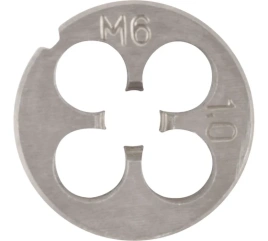 Плашка метрическая , легированная сталь 6х1,0 мм (70823)