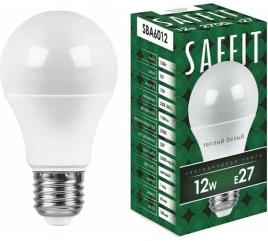 АКЦИЯ Лампа светодиодная А60 12Вт Е27 4000К Saffit SBA6012