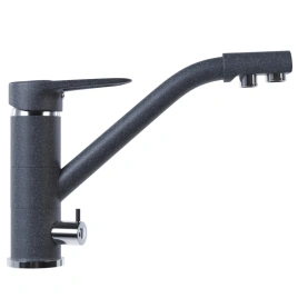 Смеситель для кухни 40к MIXLINE ML-GS05 (309) т.серый с вых. для питьевого фильтра