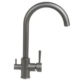 Aqwin Смеситель для кухни А44297-19 с картриджем, с подключением к фильтру, графит