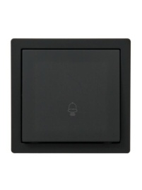 Lezard Кнопка звонка черный бархат LETO 752-4200-103