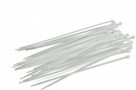 Лакра Хомуты 4,5*300мм пласт.белые 100шт 3900012