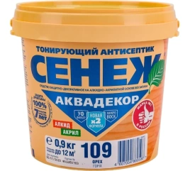 СЕНЕЖ АКВАДЕКОР 109 (орех) 0,9 кг.