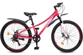 Велосипед 26" LTBIKE ALPHA, сталь, рама 12", 7-ск, розовый С26020