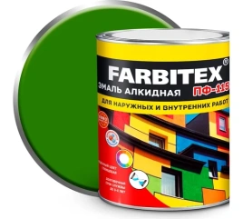 FARBITEX Эмаль алкидная ПФ-115 лайм 1,8кг