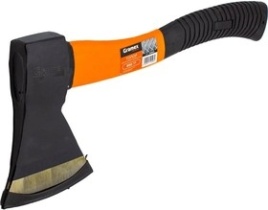 Топор 800гр с фиберглассовой двухкомп. ручкой, кованый GRAMEX