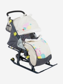 Санки-коляска "Наши Детки 6" бежевый НДТ6/7