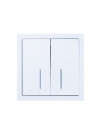 Lezard Выключатель СП 2кл с индик белый ZIMA 704-0288-112QC