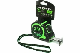 Рулетка Effecta Fort 5м/25мм магнит, автостоп, лента 2-х стор. шкала, нейлон (581525)