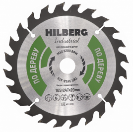 Диск пильный Hilberg Industrial Дерево 165*20*24Т HW165