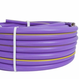Шланг поливочный армированный, ТРЕ 3/4"х25м, фиолетовый с желтой полосой (77285-33)