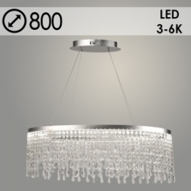 Люстра 60439/37W SL серебро 36W 3000-6000к d800