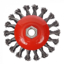 Лакра Щетка-крацовка коническая, для УШМ,стал.жгут проволока, 115мм (2302041)