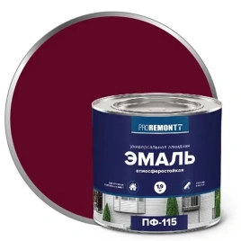 Эмаль ПФ-115 PROREMONTT Винно-красный 1,9кг