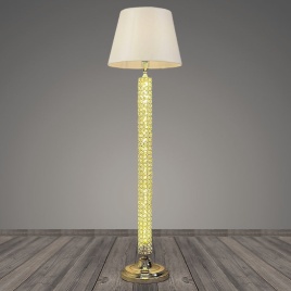 Торшер 2003 золото/белый
