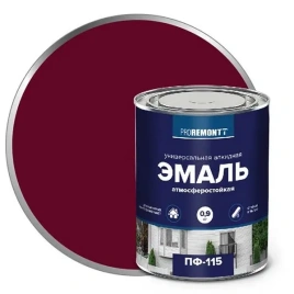 Эмаль ПФ-115 PROREMONTT Винно-красный 0,9кг