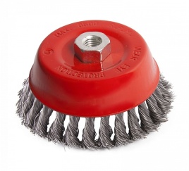 Лакра Щетка-крацовка чашечная, для УШМ,стал.жгут проволока, 125мм (2302053)