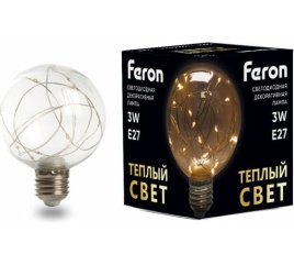 Feron LB-381 Лампа светодиодная 3W 230V E27 2700К G80 