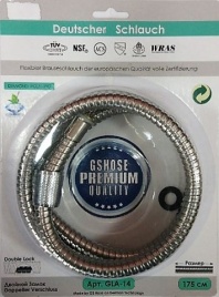 Шланг душевой 175см имп/кон (с двойным замком) GLA