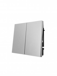 Lezard Выключатель СП 2кл серый матов. ZIMA 704-7488-101QC