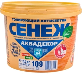 СЕНЕЖ АКВАДЕКОР 109 (орех) 2,5 кг.