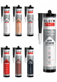 Герметик каучуковый "KLEIM PRO"для кровли, коричневый 300мл (12)