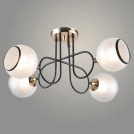 Люстра A4358/4 BK+FGD черный/золото Е27