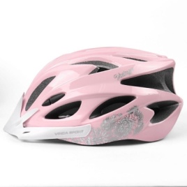 Шлем взрослый IN-MOLD, размер М (54-57), Vintage, розовый