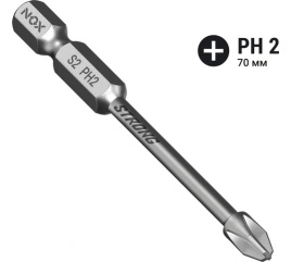 Бита torsion E6,3 РН2-70 мм "NOX STRONG"