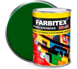 FARBITEX Эмаль алкидная ПФ-115 ярко-зеленый 0,8кг