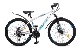 Велосипед 26" LETO FOX, сталь, рама 16", 21-ск, сер/син С26012