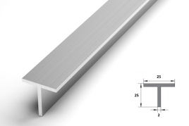 Алюм. тавр  Тп05.2000.500  25*25*2,0*