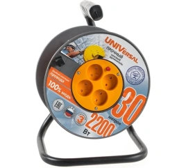 Удл-ль на катушке 4х30м ВЕМ-250 ПВС 2х1 "У" 9632898