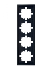 Lezard Рамка 4-х-мест горизонтальная черн.бархат ZIMA 704-4200-149