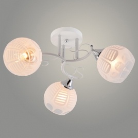 Люстра XA1522В/3 WH+CR белый/хром E27