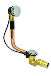 VСС154-0 Сифон-полуавтомат для ванны с латунной хромированной рукояткой