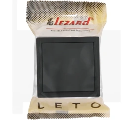Lezard Выключатель о/у 1кл черный бархат LETO 752-4200-100