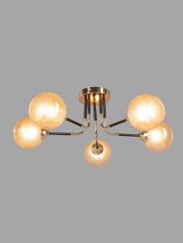 Люстра A4046/5 BK+FGD черный/золото Е27