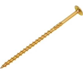 Саморез конструкционный тарельчатый 6,0х120 желтый цинк