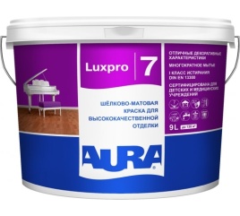 Краска в/д СБ интерьерная, моющаяся "AURA LUXPRO 7" 0,9л