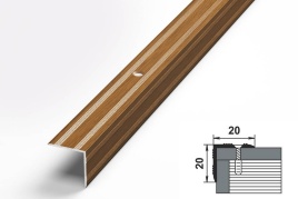 Порог-угол Д5 088 Орех 900х20х20 ПУ 05.900.088
