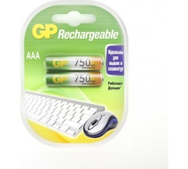 Аккумулятор GP R03/75AAAHC (750mAh) BP-2 (бл.2шт)