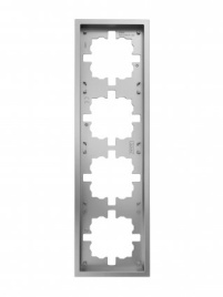 Lezard Рамка 4-мест горизонтальная серый матов. ZIMA 704-7400-149