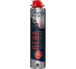 Монтажная пена профессиональная HARDY 45 всесезонная клапан над. фиксации 1000мл А1490Z