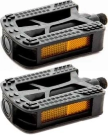 Педали пластиковые детские, 80х57мм, ось 1/2", черные VS