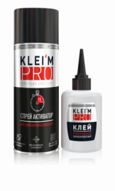 Двухкомпонентный клей-спрей-активатор "KLEIM PRO" 200мл+50гр